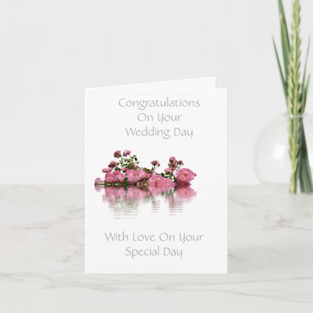 Personalised Elegant Wedding Congratulations Card (Front)