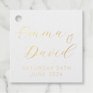 Personalised Elegant Wedding Favour Tags