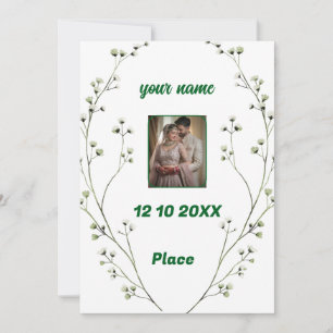 Personalised Elegant Wedding Invitation