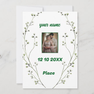 Personalised Elegant Wedding Invitation 