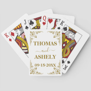 Personalised Elegant Wedding Monogram Playing Cards
