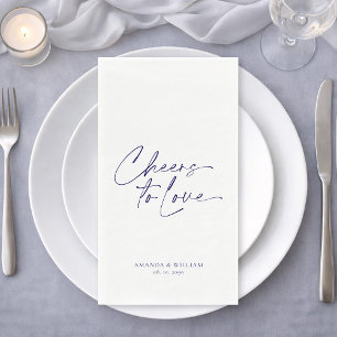 Personalised Elegant Wedding Paper Guest Towel Napkin