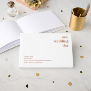 Personalised Elegant Wedding Reception Engagement Guest Book