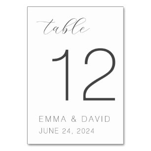 Personalised Elegant Wedding Table Number