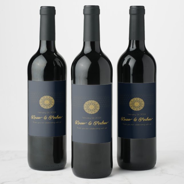 Personalised Elegant Wine Label (Bottles)