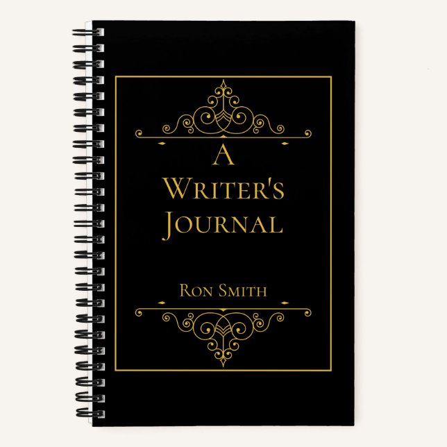 Personalised Elegant Writing Journal for Authors (Front)