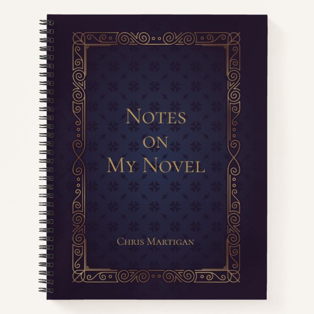 Personalised Elegant Writing Notebook for Authors (Front)