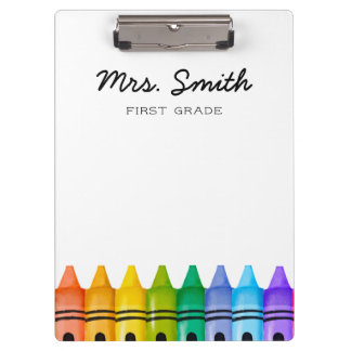 Personalised Elementary Primary Teacher Name Clipboard