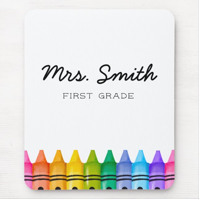 Personalised Elementary Primary Teacher Name Mouse Pad (Front)