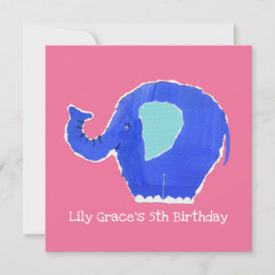 Personalised Elephant Birthday Invitation
