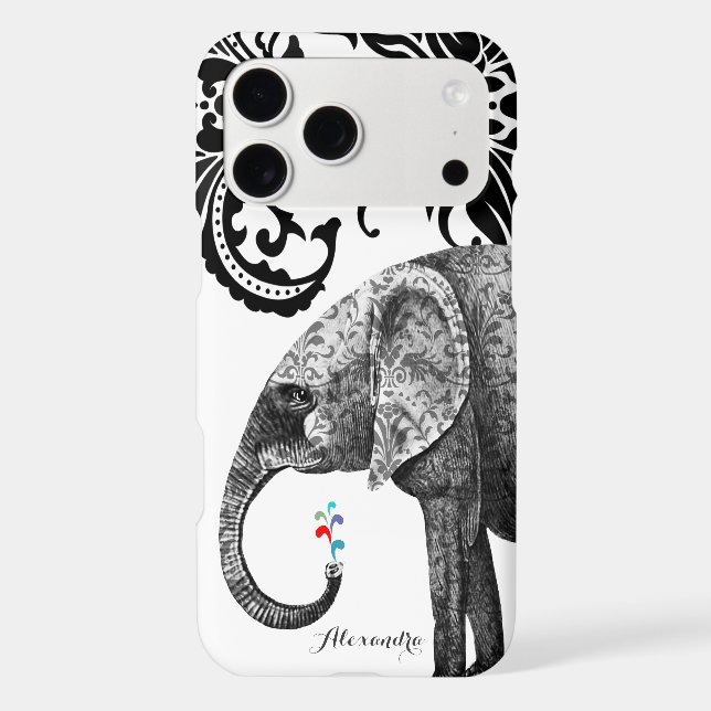 Personalised Elephant Damask  (Back)