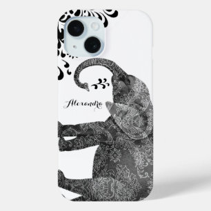 Personalised Elephant Damask iPhone 6 case