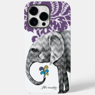 Personalised Elephant Damask iPhone 7 case