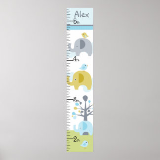 Personalised Elephant Love Growth Chart