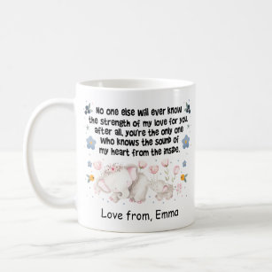 Personalised Elephant Mum Coffee Mug