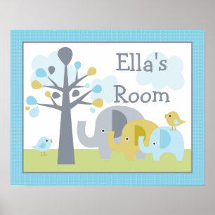 Personalised "Elephant Trunks of Love" Poster