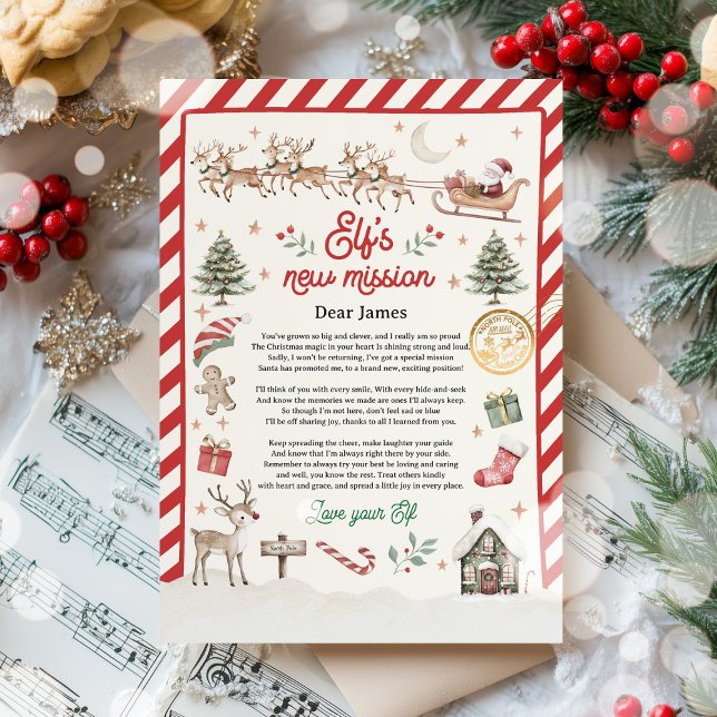 Personalised Elf Retirement Letter Goodbye Elf Invitation (Creator Uploaded)