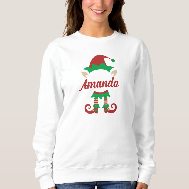 Personalised Elf Sweatshirt T-Shirt (Front)