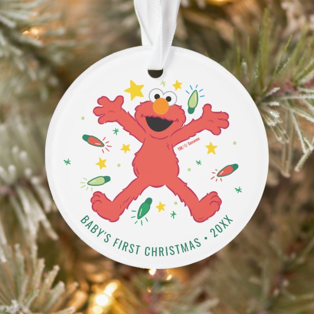 Personalised Elmo Christmas | Name & Photo Ornament (Tree)