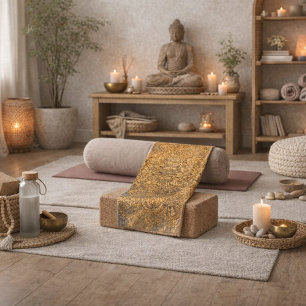 Personalised Embossed Mandala   Elegant Boho Sport Hand Towel