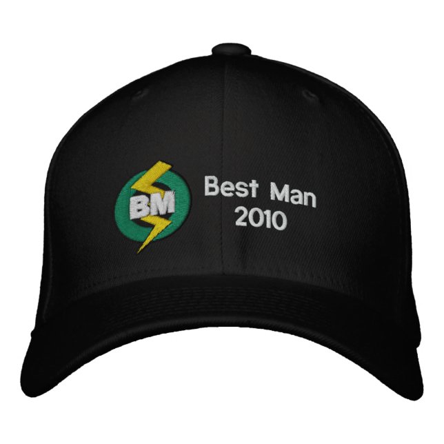 Personalised, Embroidered Best Man Hat (Front)