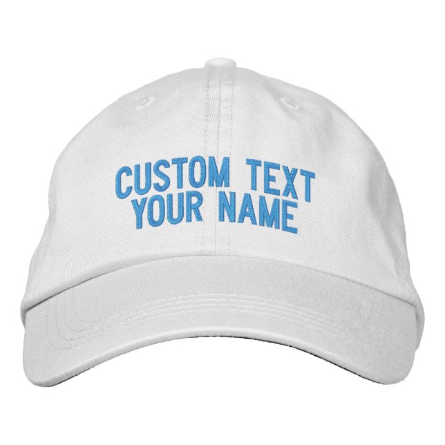 Personalised Embroidered Cap Custom Text Name Hat (Front)