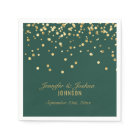 Personalised EMERALD Green Gold Confetti Wedding
