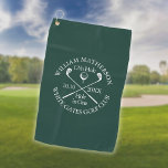 Personalised Emerald Green Hole in One Golf Towel<br><div class="desc">Personalise the name,  location hole number and date to create a great keepsake to celebrate that fantastic hole in one. Designed by Thisisnotme©</div>