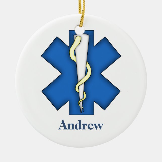 Personalised Emergency Medical Technician Ornament (Front)
