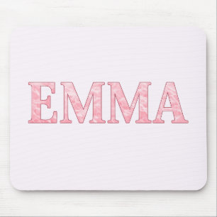 Personalised EMMA Pink Marble Mouse Pad