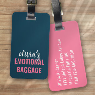 Personalised Emotional Baggage Funny Luggage Tag