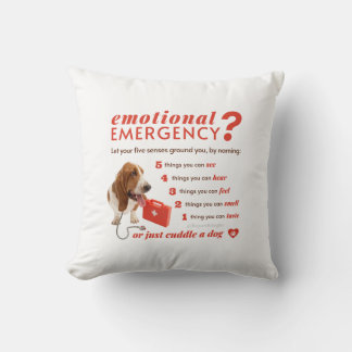 Personalised Emotional First Aid - Bassett Dog Cushion