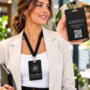 Personalised Employee Badge with Logo & QR Code ID Badge