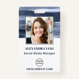 Personalised Employee Company Logo Photo ID ID Badge