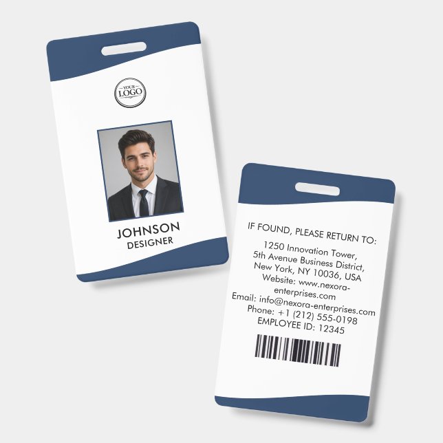 Personalised employee id Badge (Front & Back)