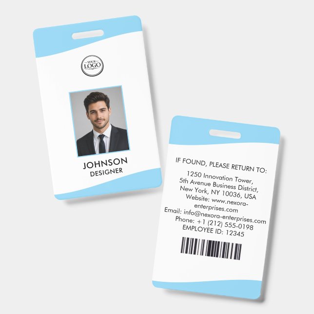 Personalised employee id Badge (Front & Back)