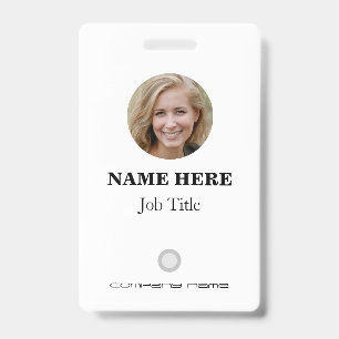 Personalised Employee ID Badge with Photo, Logo, a