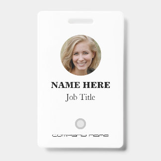 Personalised Employee ID Badge with Photo, Logo, a