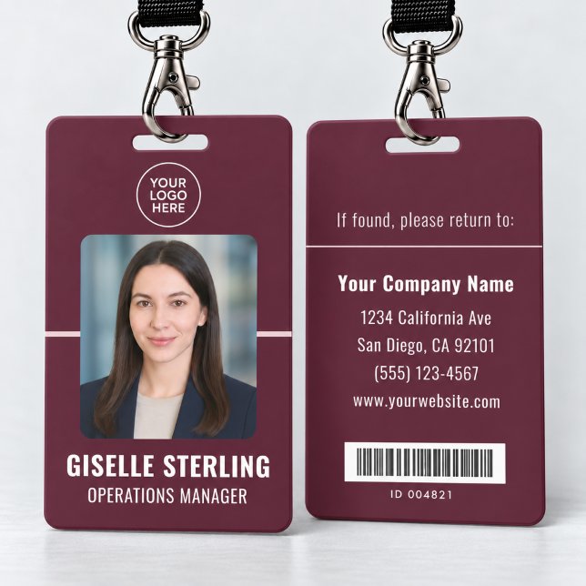 Personalised Employee Identification Bar Code ID Badge (Creator Uploaded)