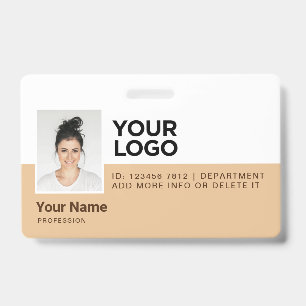 Personalised Employee Modern Photo ID Security Badge