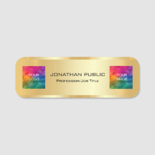 Personalised Employee Photo Business Logo Here Name Tag