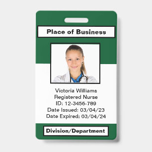 Personalised Employee Photo ID Badge