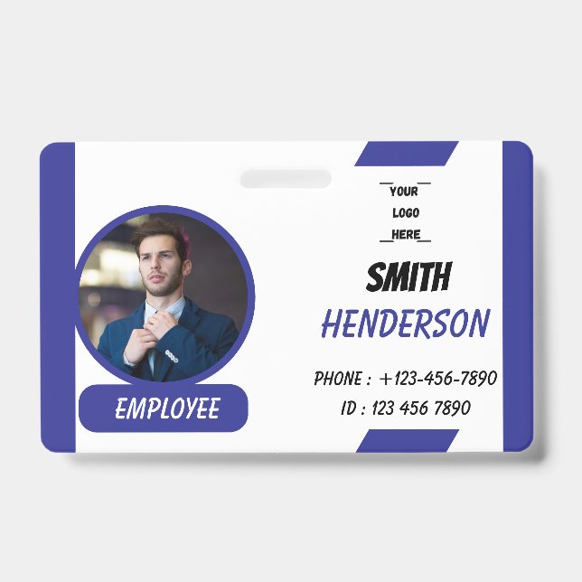 Personalised Employee Photo ID Badge (Front)