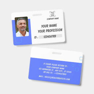 Personalised Employee Photo ID Badge