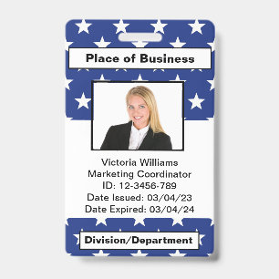 Personalised Employee Photo ID Badge