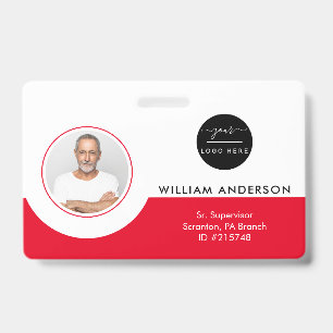 Personalised Employee Photo ID Company Security Ba Badge