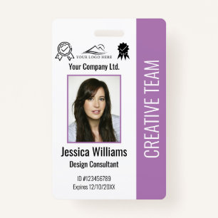Personalised Employee Photo ID Company Security ID Badge