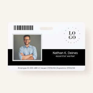 Personalised Employee Photo ID Company Security ID Badge