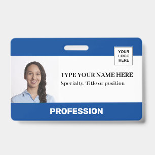 Personalised Employee   Photo Logo Barcode Name ID Badge