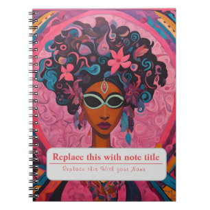 Personalised Empowered Woman - Pink Notebook